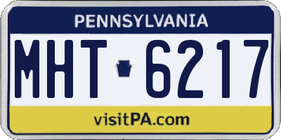 PA license plate MHT6217
