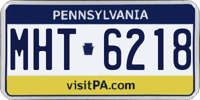 PA license plate MHT6218