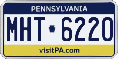 PA license plate MHT6220