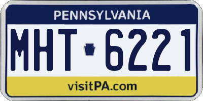PA license plate MHT6221