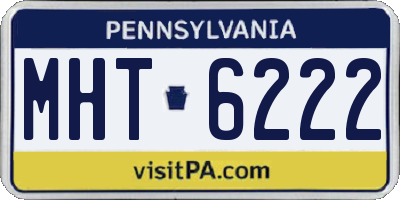PA license plate MHT6222