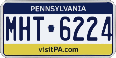 PA license plate MHT6224