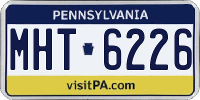 PA license plate MHT6226