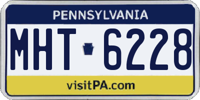 PA license plate MHT6228