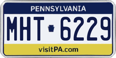 PA license plate MHT6229