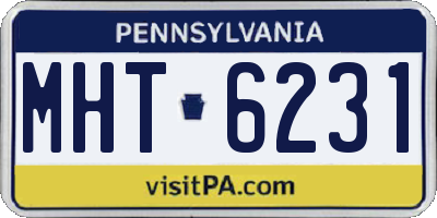 PA license plate MHT6231