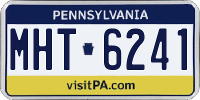 PA license plate MHT6241