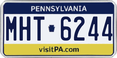 PA license plate MHT6244