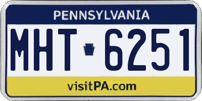 PA license plate MHT6251