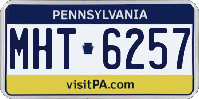 PA license plate MHT6257