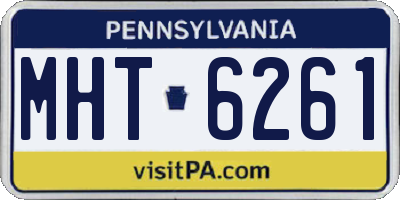 PA license plate MHT6261