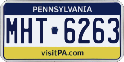 PA license plate MHT6263