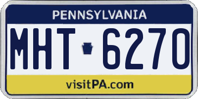 PA license plate MHT6270