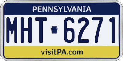 PA license plate MHT6271