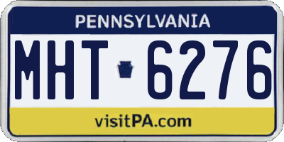 PA license plate MHT6276