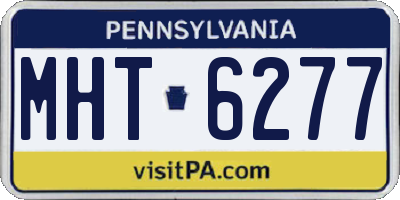 PA license plate MHT6277