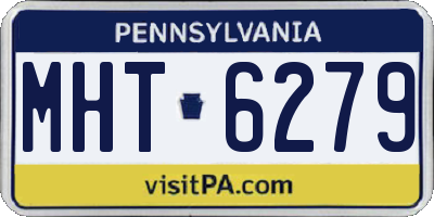 PA license plate MHT6279