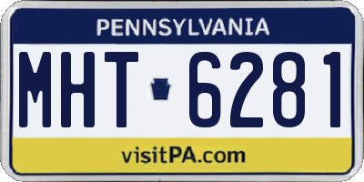 PA license plate MHT6281