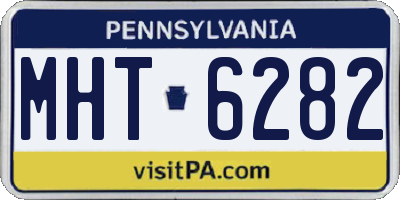 PA license plate MHT6282