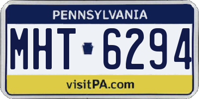 PA license plate MHT6294