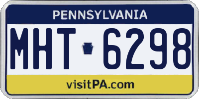 PA license plate MHT6298