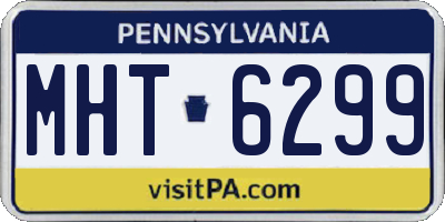 PA license plate MHT6299