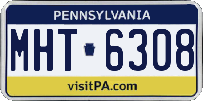 PA license plate MHT6308