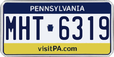 PA license plate MHT6319