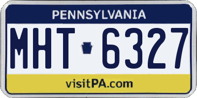 PA license plate MHT6327