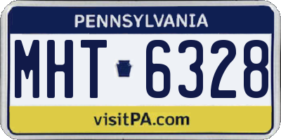 PA license plate MHT6328