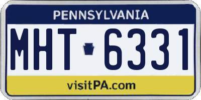 PA license plate MHT6331