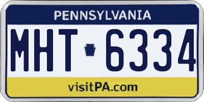 PA license plate MHT6334