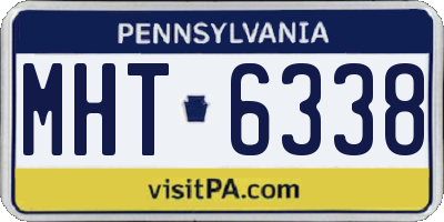PA license plate MHT6338