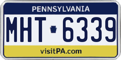 PA license plate MHT6339