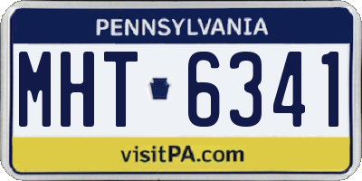 PA license plate MHT6341