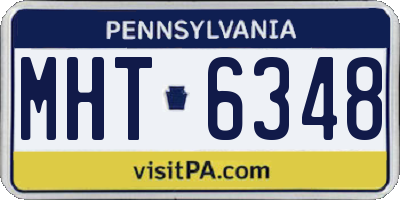PA license plate MHT6348