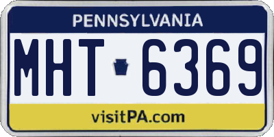 PA license plate MHT6369