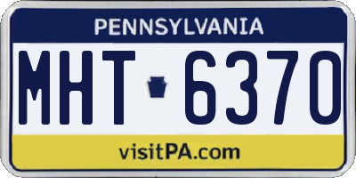 PA license plate MHT6370