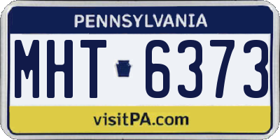 PA license plate MHT6373