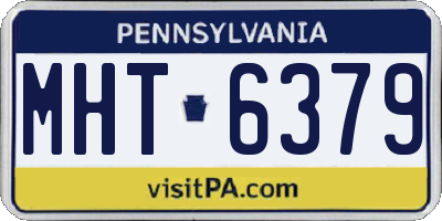 PA license plate MHT6379
