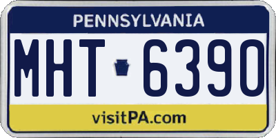 PA license plate MHT6390