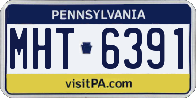 PA license plate MHT6391