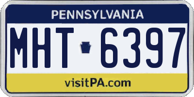 PA license plate MHT6397