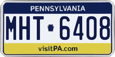 PA license plate MHT6408