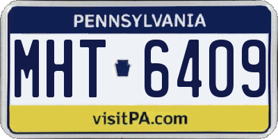 PA license plate MHT6409