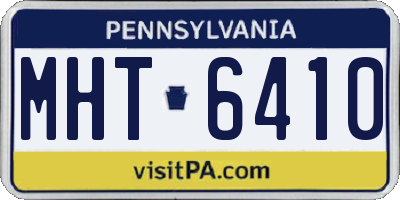 PA license plate MHT6410