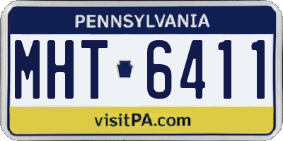 PA license plate MHT6411