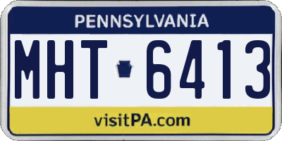PA license plate MHT6413