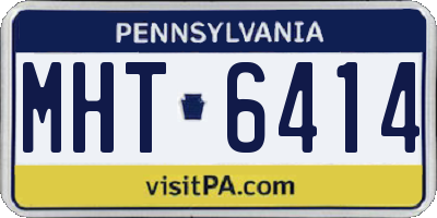 PA license plate MHT6414