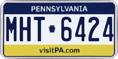 PA license plate MHT6424